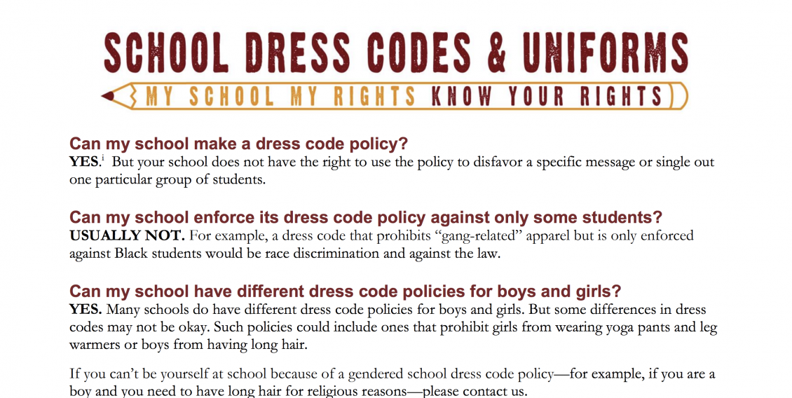should students have to wear uniforms